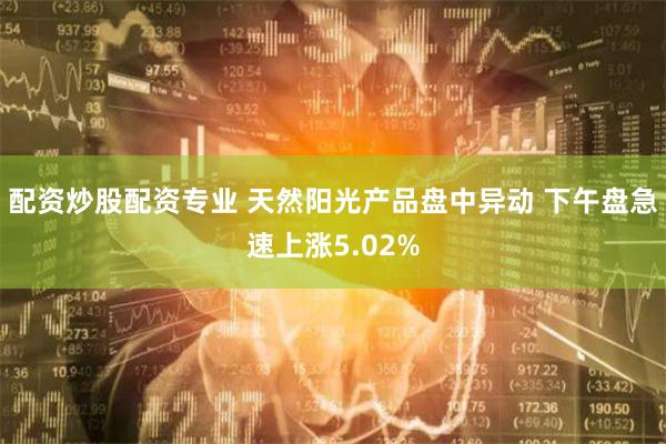 配资炒股配资专业 天然阳光产品盘中异动 下午盘急速上涨5.02%